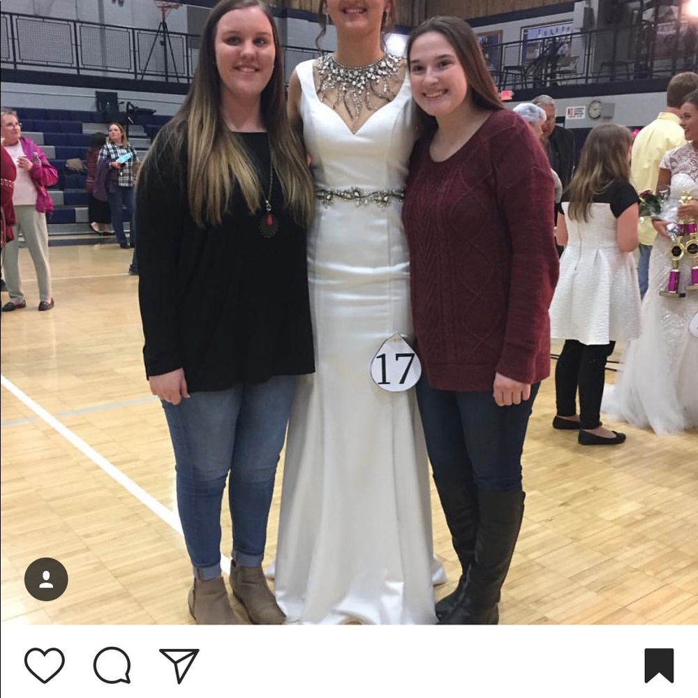 White prom dress
